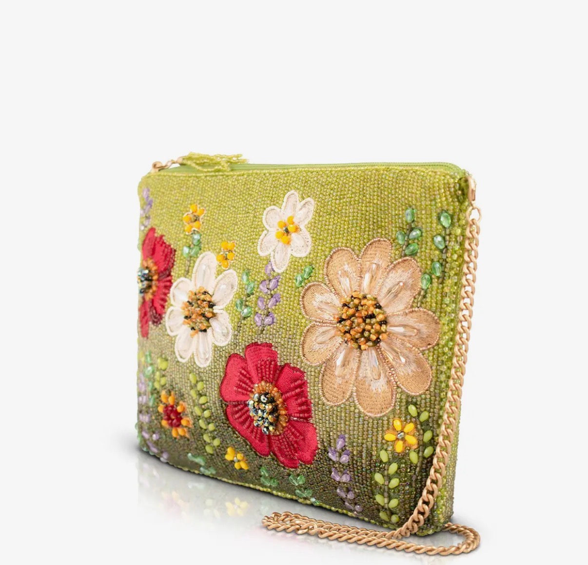 Day in the Park floral beaded bag