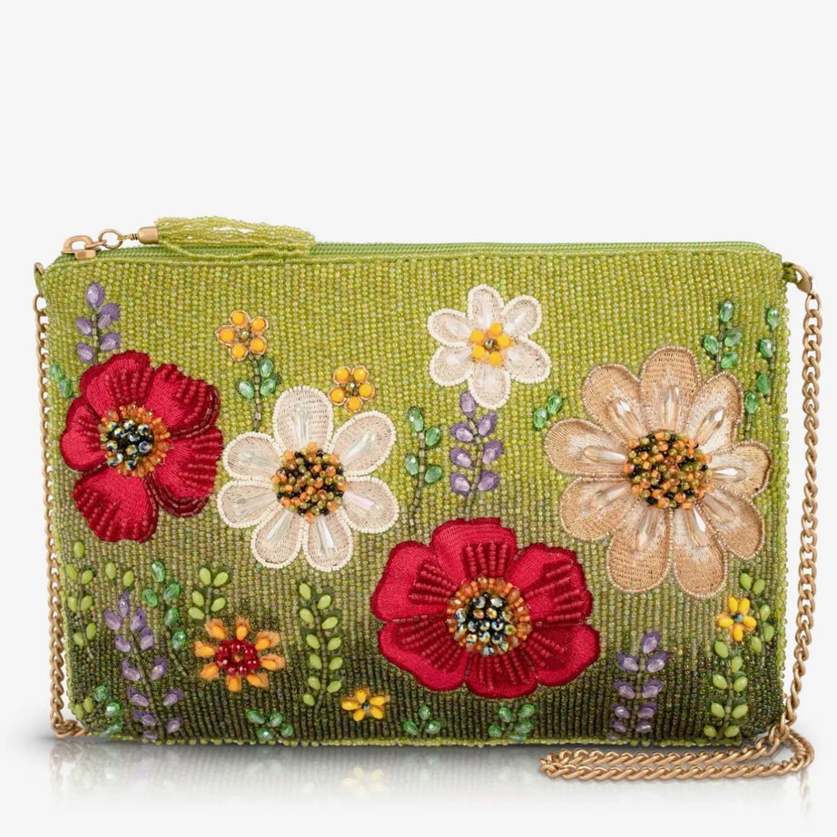 Day in the Park floral beaded bag