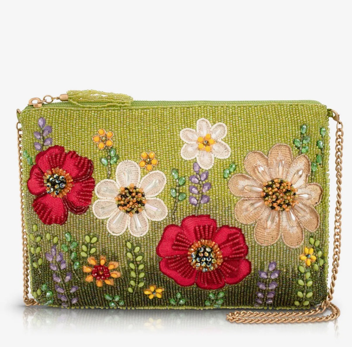 Day in the Park floral beaded bag
