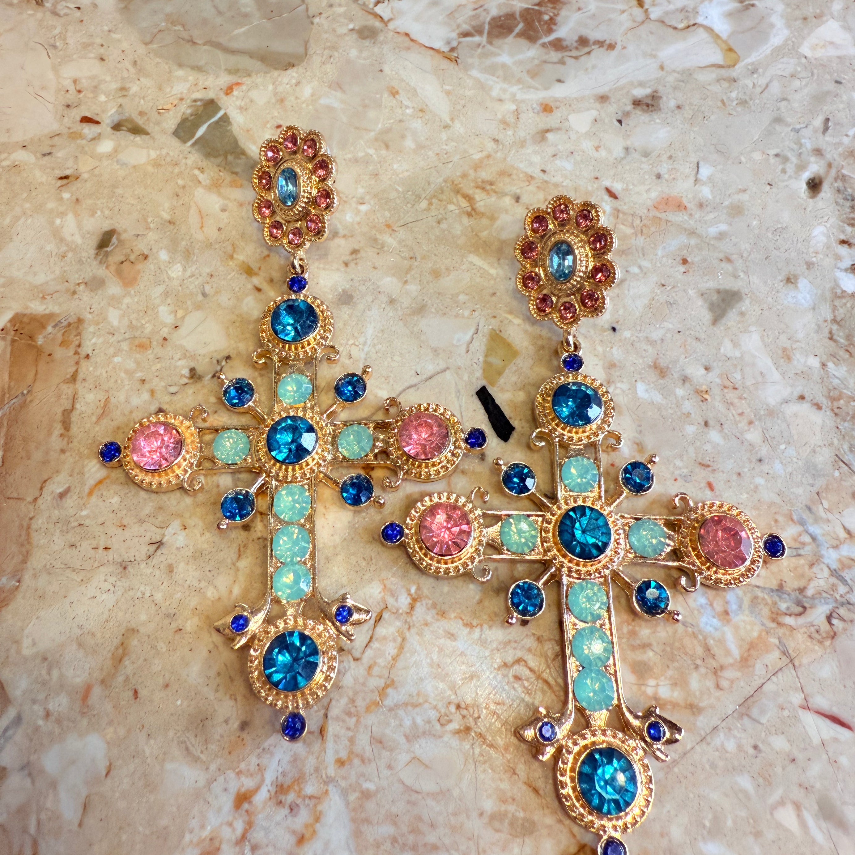 Radiant Cross Earrings