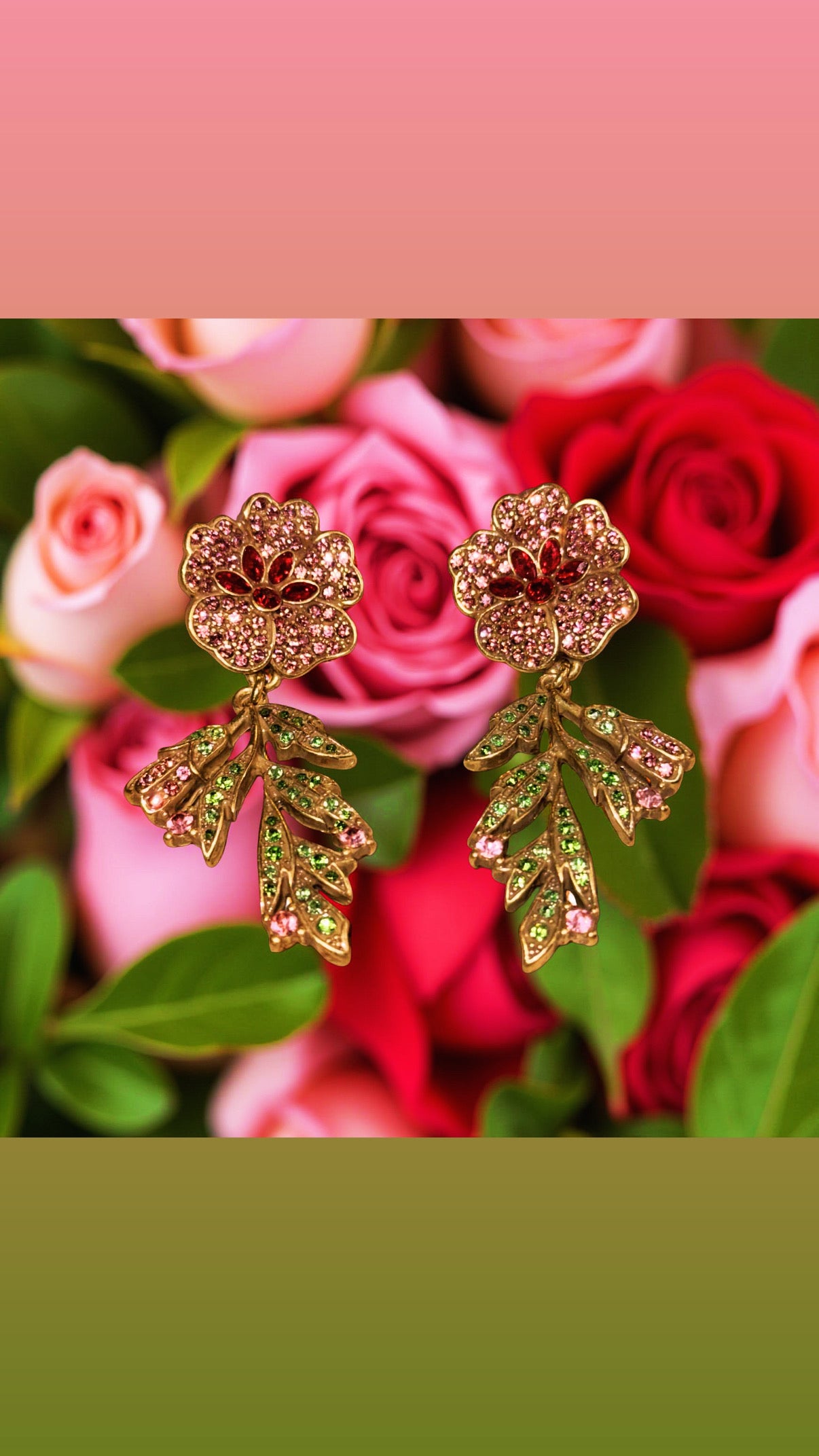 Blushing Garden Drop Earrings