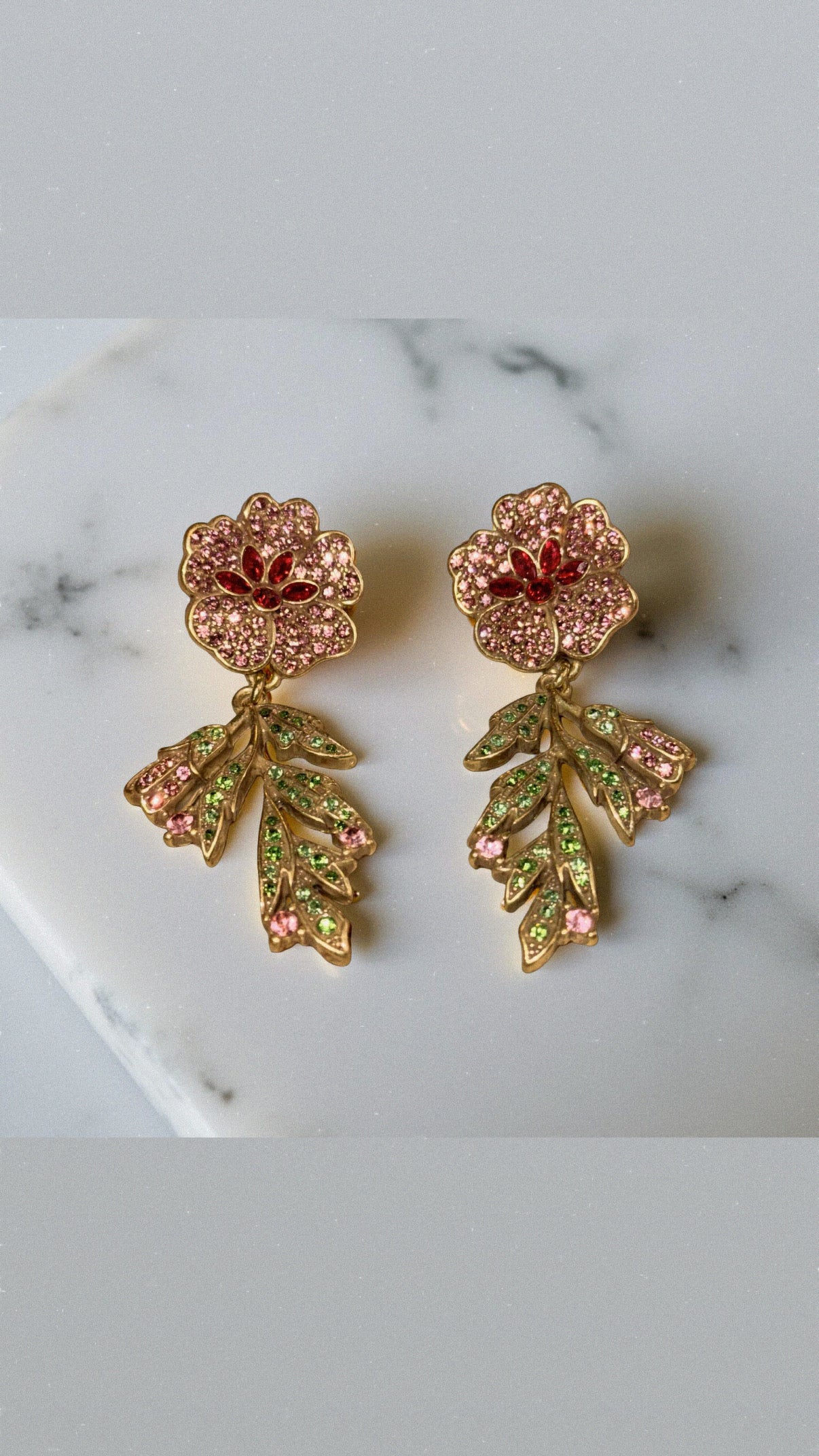 Blushing Garden Drop Earrings