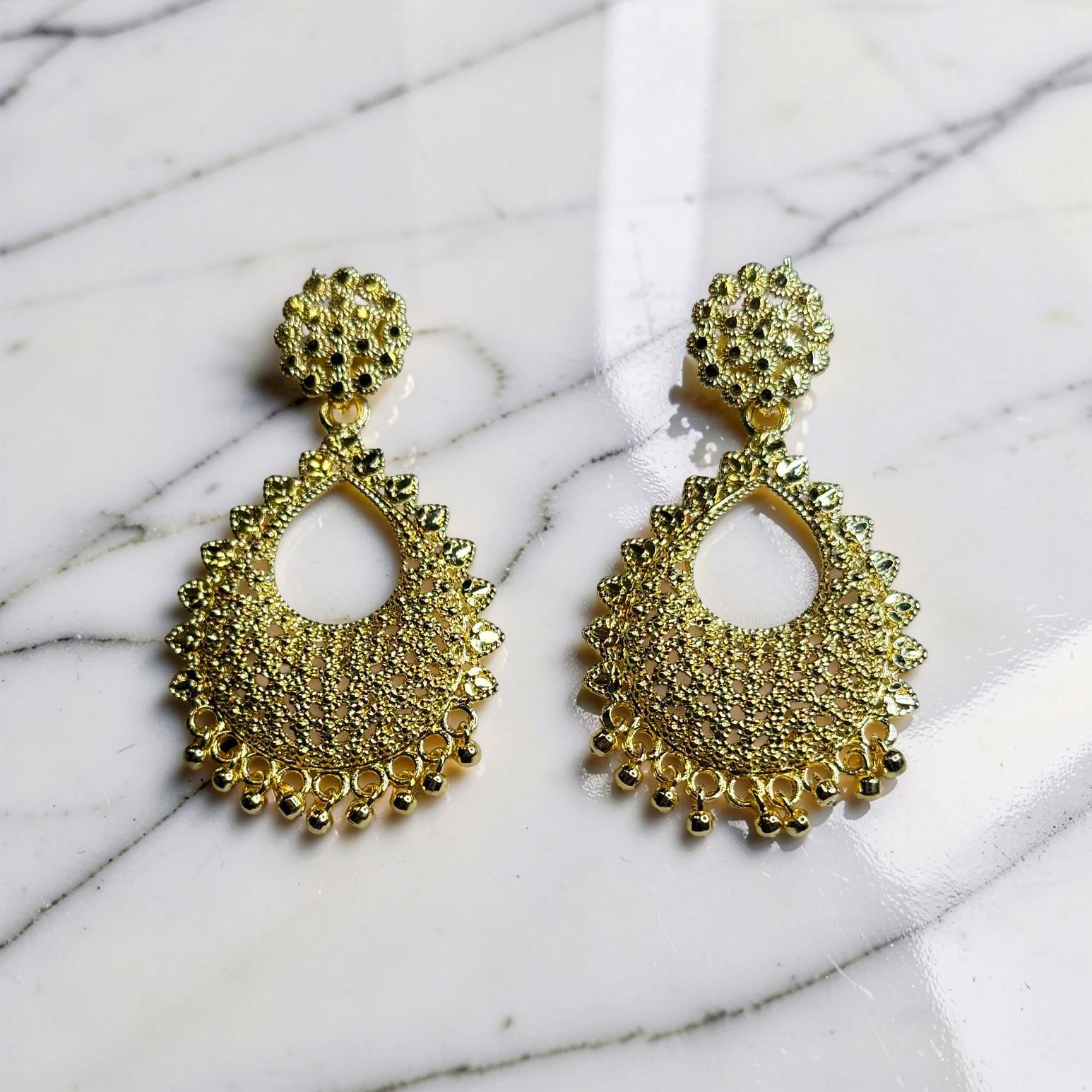 Royal Lotus Filigree Earrings