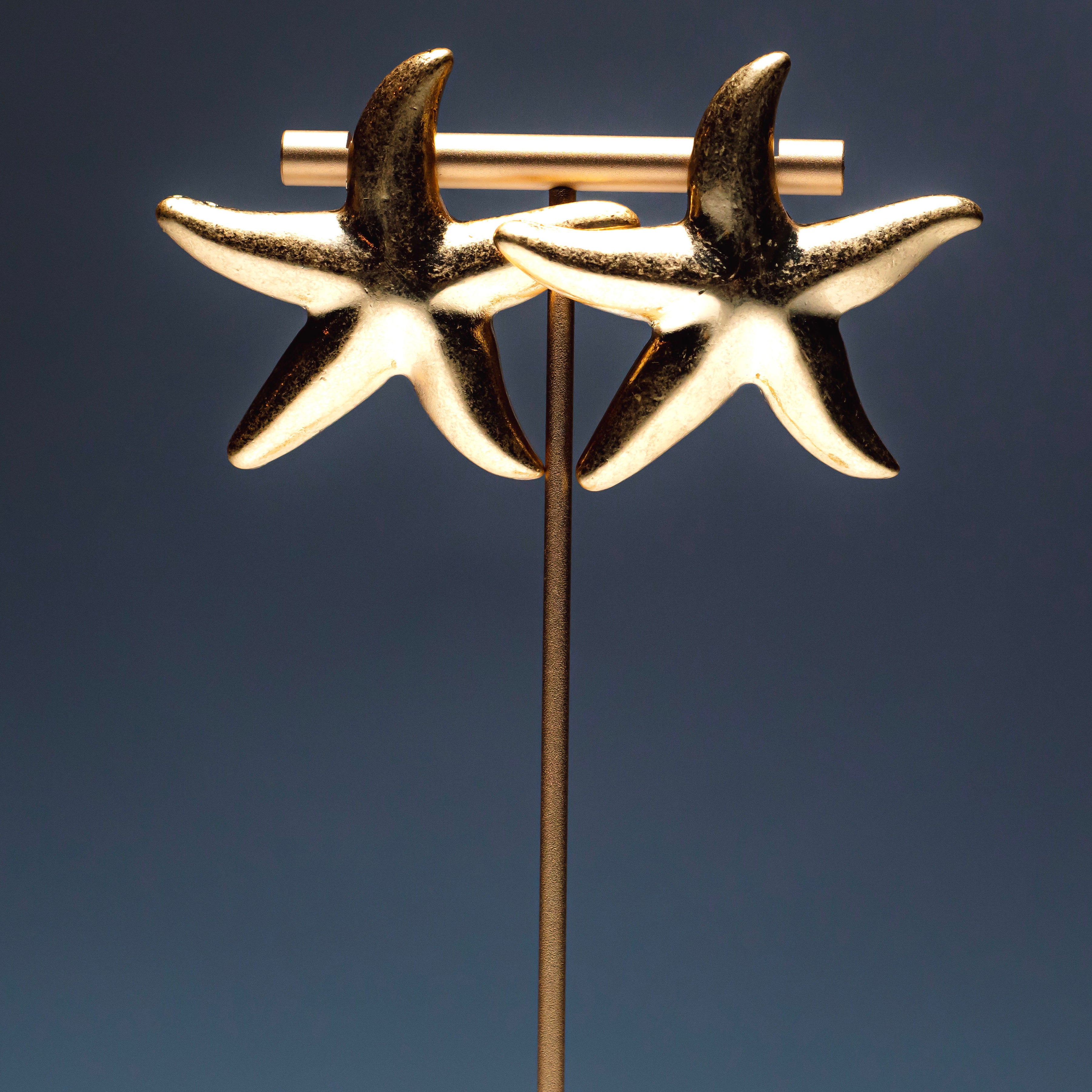 Golden Starfish Earrings